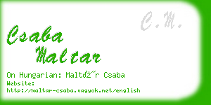 csaba maltar business card